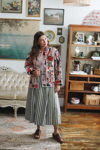 Mary Velvet Floral Quilted Jacket