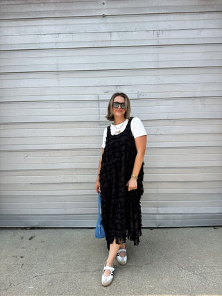 Hattie Fringe Midi Dress