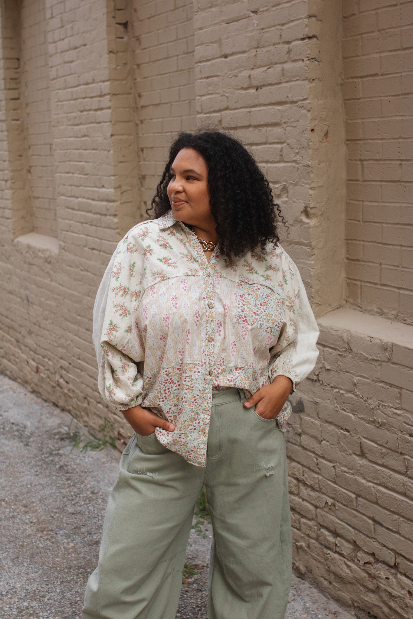 Jenny Floral Button Down Blouse