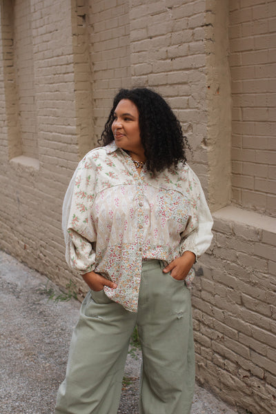 Jenny Floral Button Down Blouse