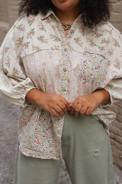 Jenny Floral Button Down Blouse