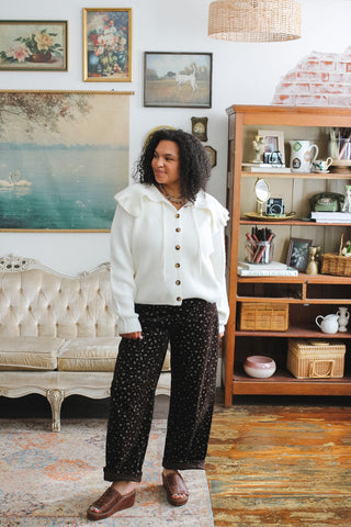 Elizabeth Micro Floral Corduroy Pants