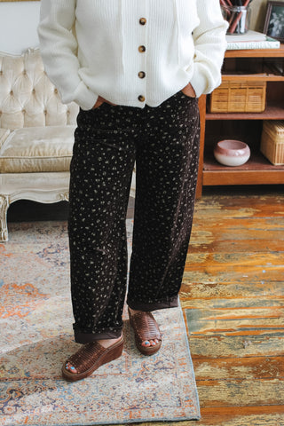 Elizabeth Micro Floral Corduroy Pants