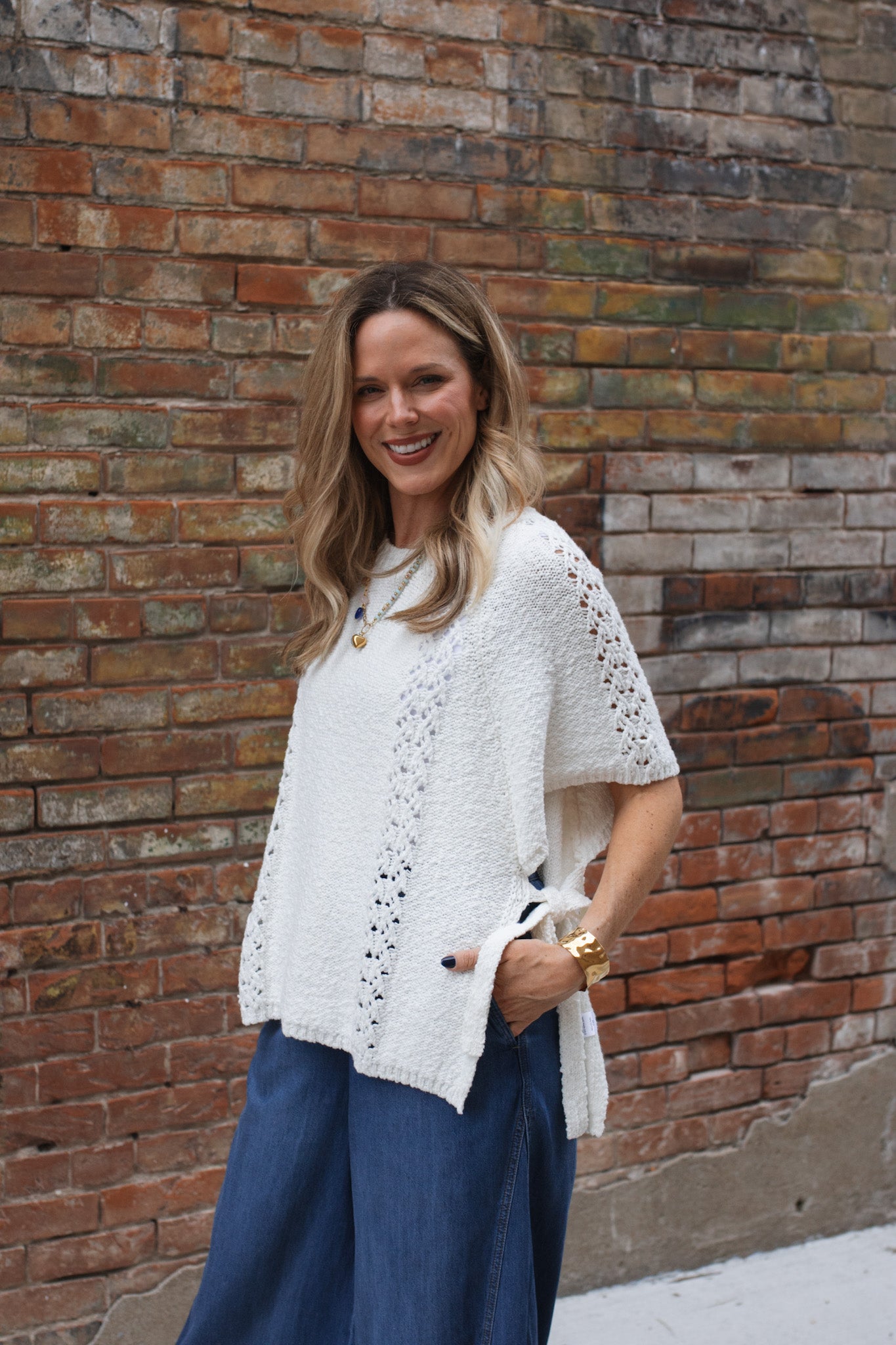 Tiffany Knit Tie Sweater Top