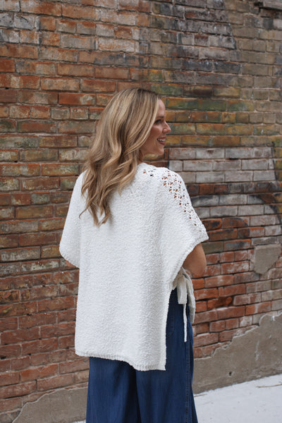 Tiffany Knit Tie Sweater Top