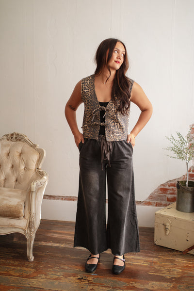 Camilla Leopard Tie Vest