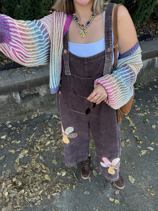 Tate Patchwork Corduroy Overalls