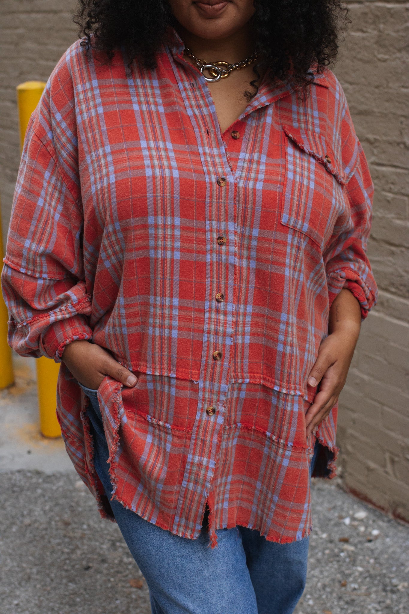 Taylor Vintage Washed Long Flannel