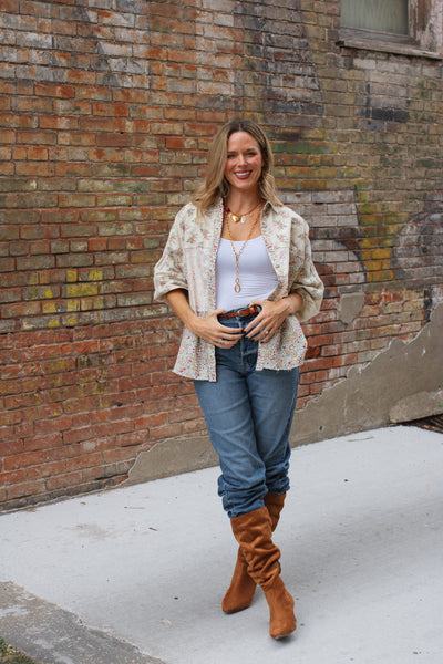 Jenny Floral Button Down Blouse