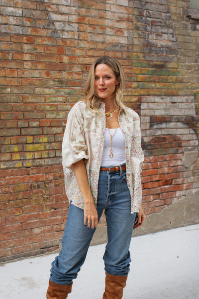 Jenny Floral Button Down Blouse