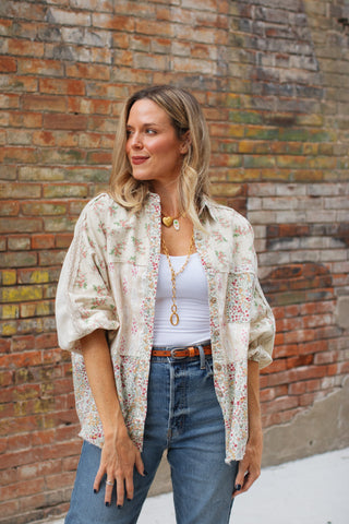 Jenny Floral Button Down Blouse