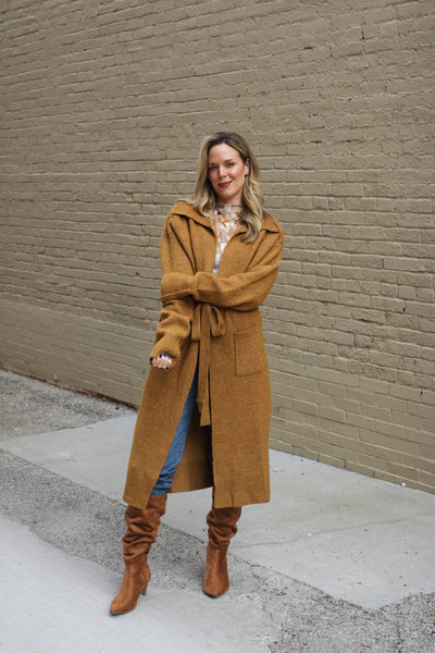 Rosie Tie Knit Long Cardigan