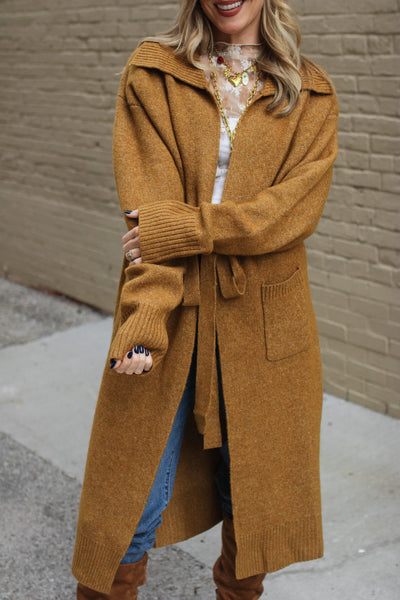Rosie Tie Knit Long Cardigan