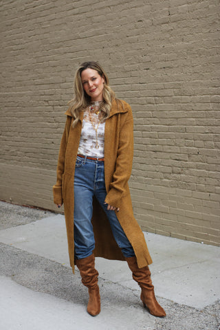 Rosie Tie Knit Long Cardigan