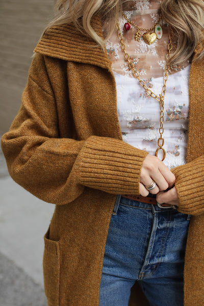Rosie Tie Knit Long Cardigan