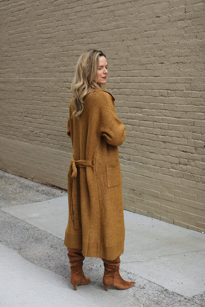 Rosie Tie Knit Long Cardigan