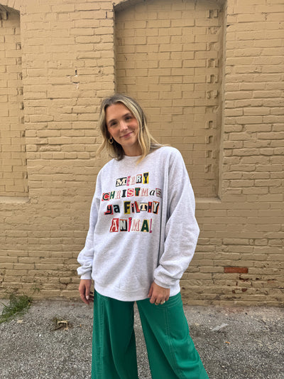 Merry Christmas Ya Filthy Animal Crewneck