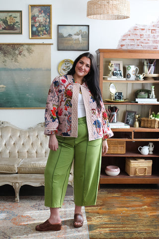Mary Velvet Floral Quilted Jacket