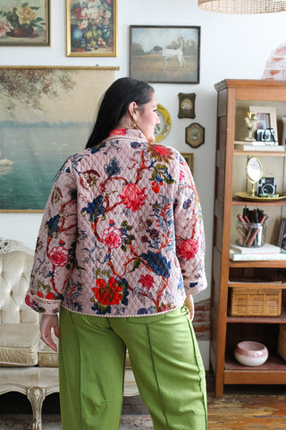 Mary Velvet Floral Quilted Jacket