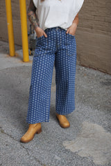 Pinky Vintage Floral Wide Leg Denim