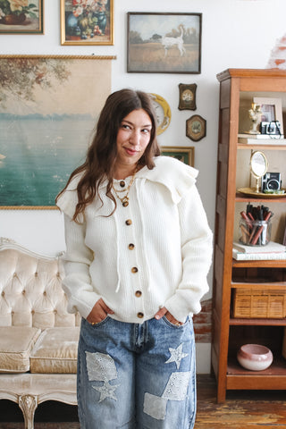 Katherine Knit Collared Cardigan