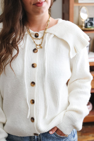 Katherine Knit Collared Cardigan