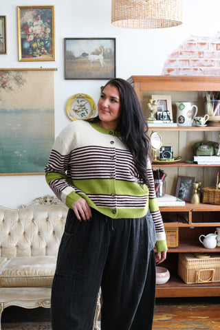 Lindsey Striped Knit Cardigan