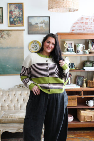 Lindsey Striped Knit Cardigan