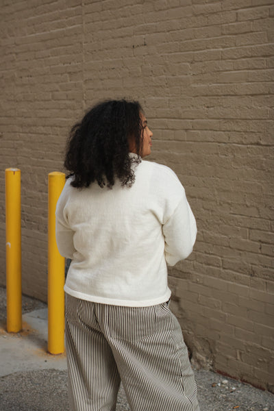 Shiloh Collared Sweater Cardigan | Ivory