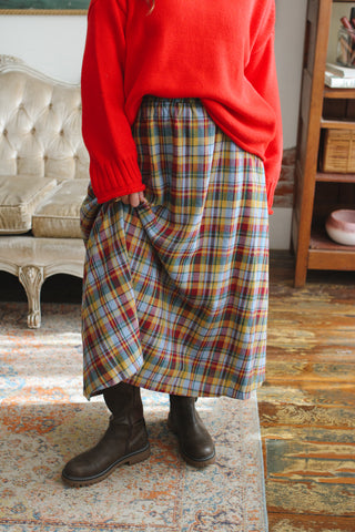Tilly Plaid Midi Skirt