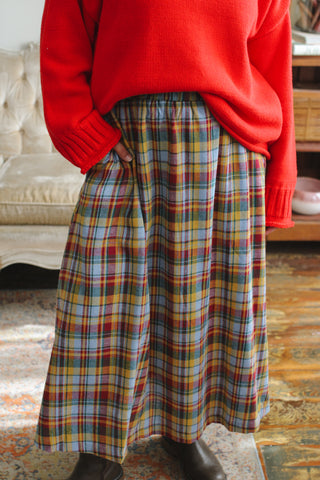 Tilly Plaid Midi Skirt