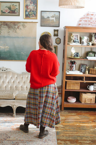 Tilly Plaid Midi Skirt
