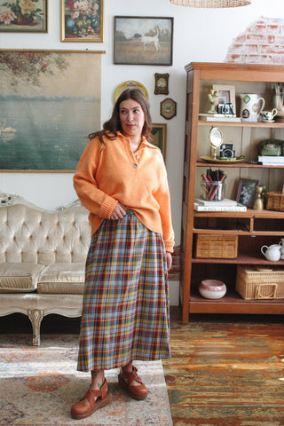 Tilly Plaid Midi Skirt