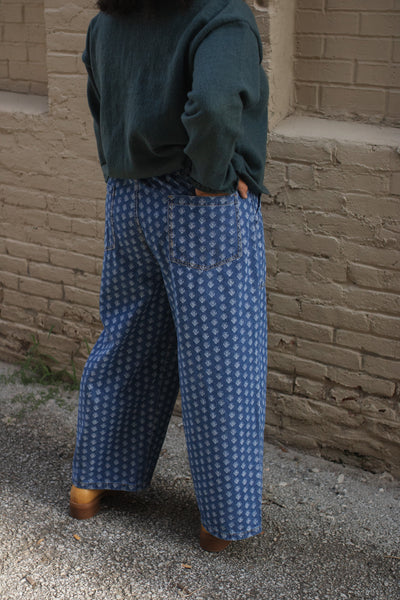 Pinky Vintage Floral Wide Leg Denim