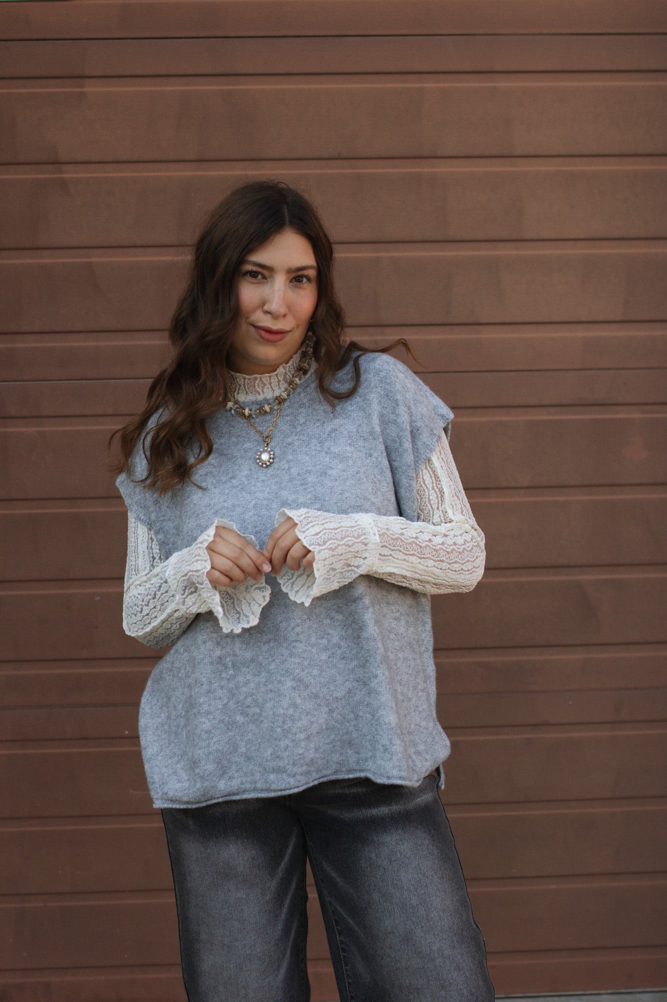 Emmie Lace Bell Sleeve Top