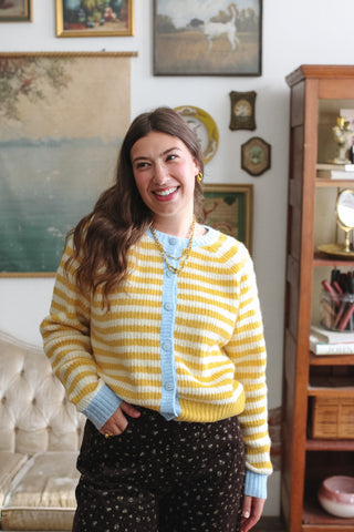 Chandler Striped Knit Cardigan