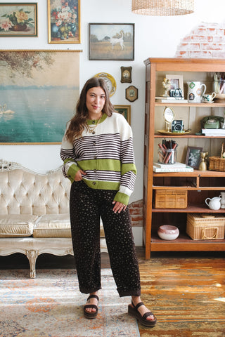 Elizabeth Micro Floral Corduroy Pants