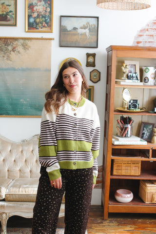 Lindsey Striped Knit Cardigan