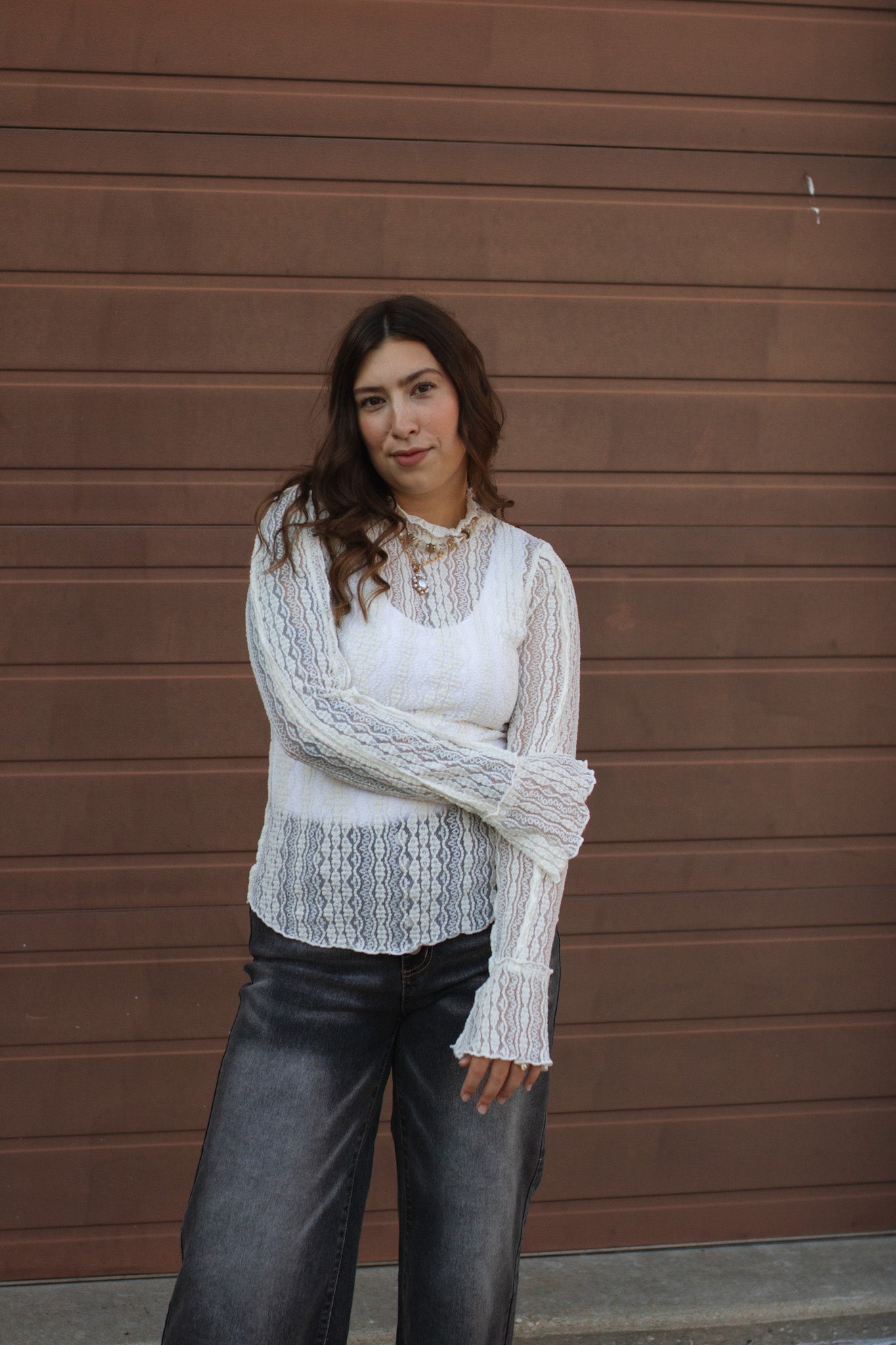 Emmie Lace Bell Sleeve Top