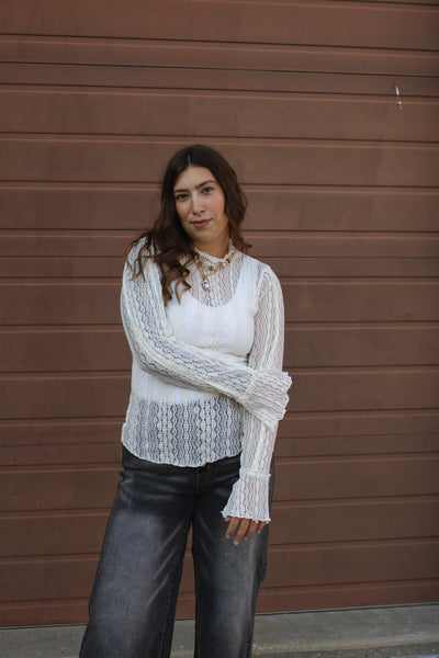 Emmie Lace Bell Sleeve Top