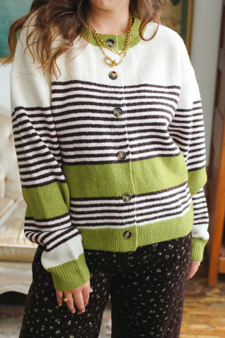 Lindsey Striped Knit Cardigan