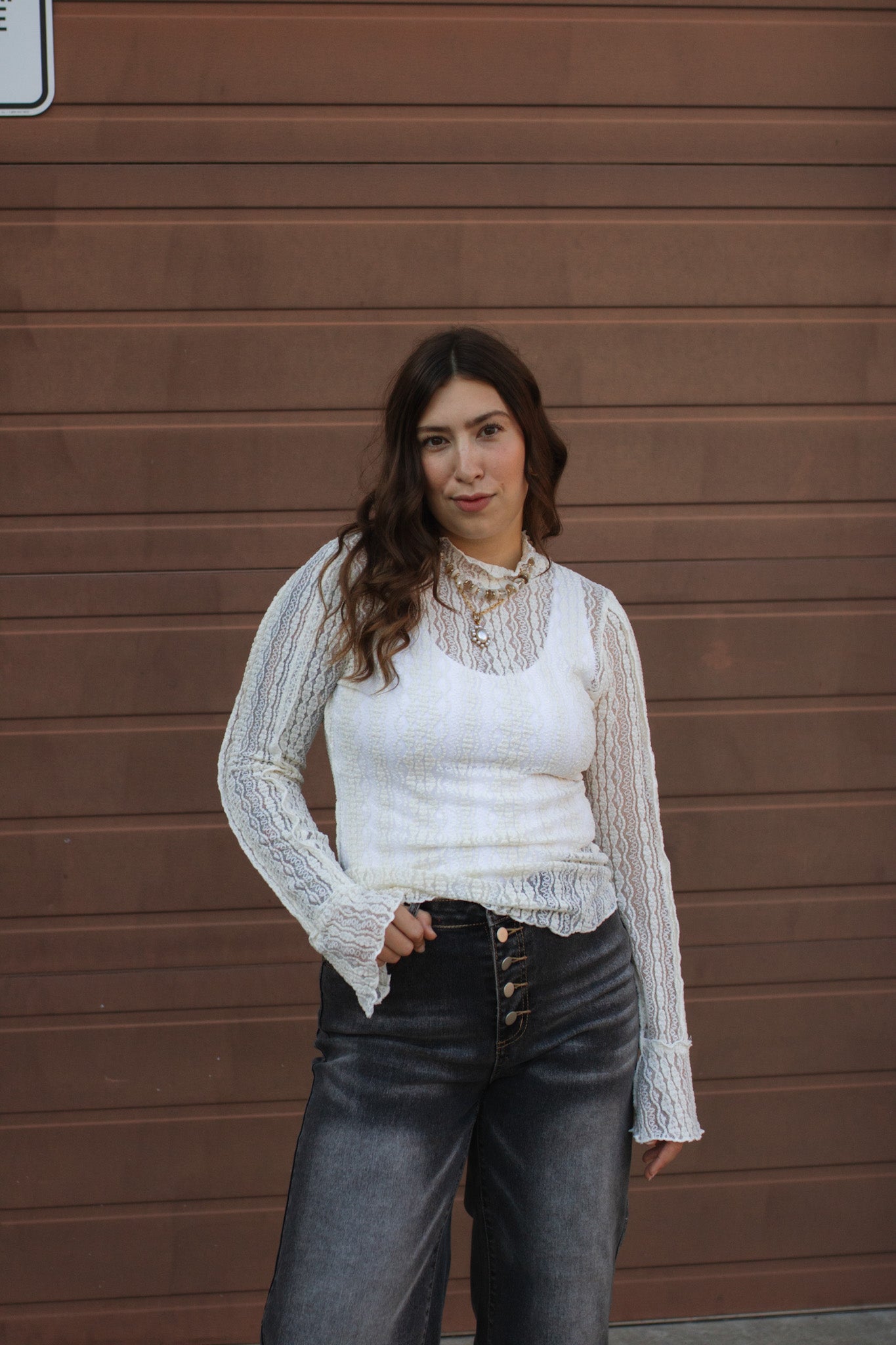 Emmie Lace Bell Sleeve Top