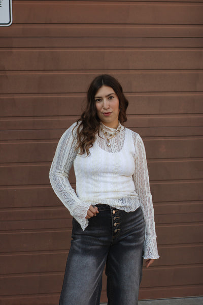 Emmie Lace Bell Sleeve Top