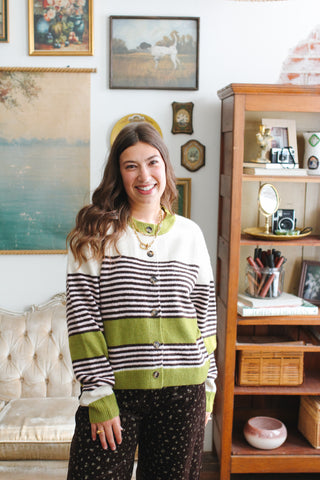Lindsey Striped Knit Cardigan