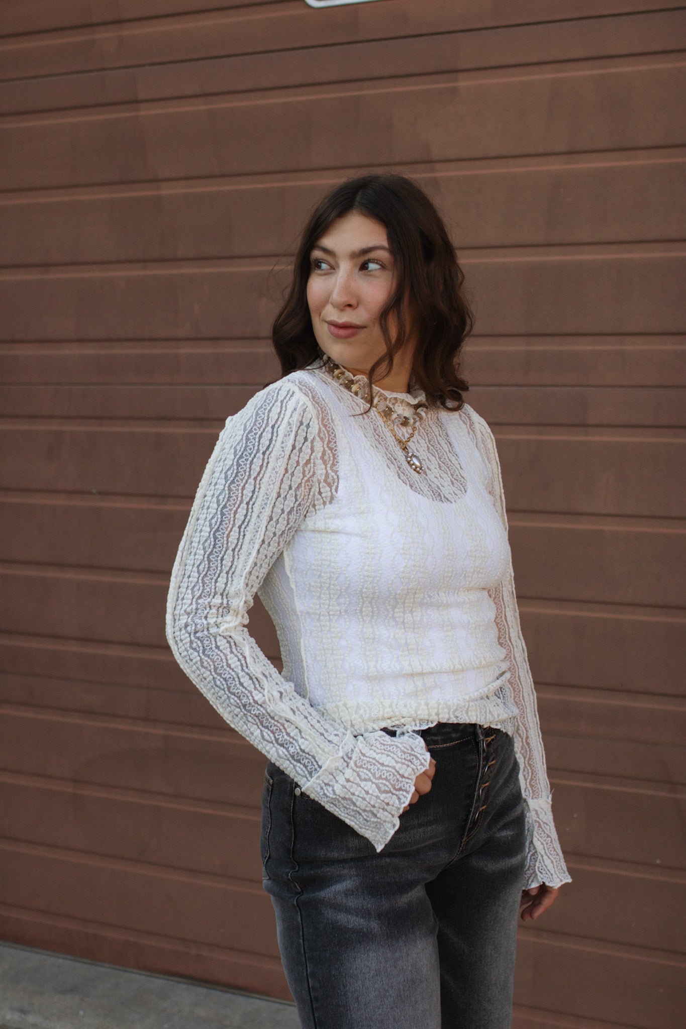 Emmie Lace Bell Sleeve Top