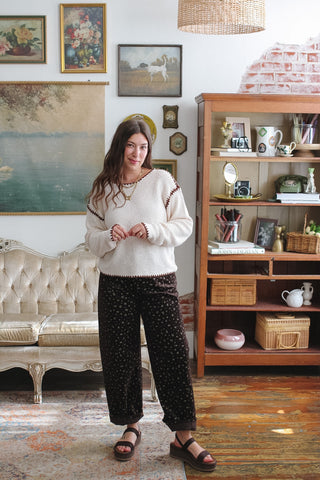 Harper Contrast Stitch Sweater