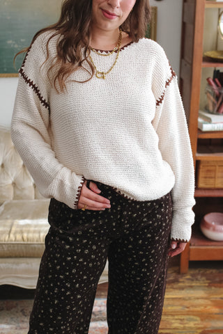 Harper Contrast Stitch Sweater