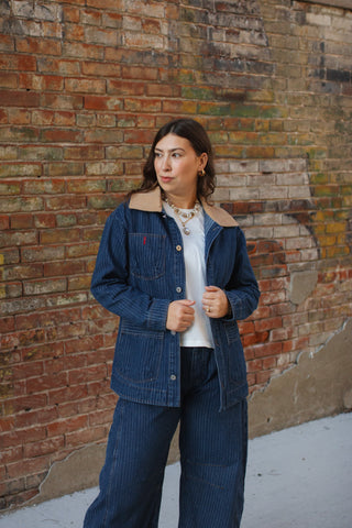 Mila Button Down Denim Barn Jacket