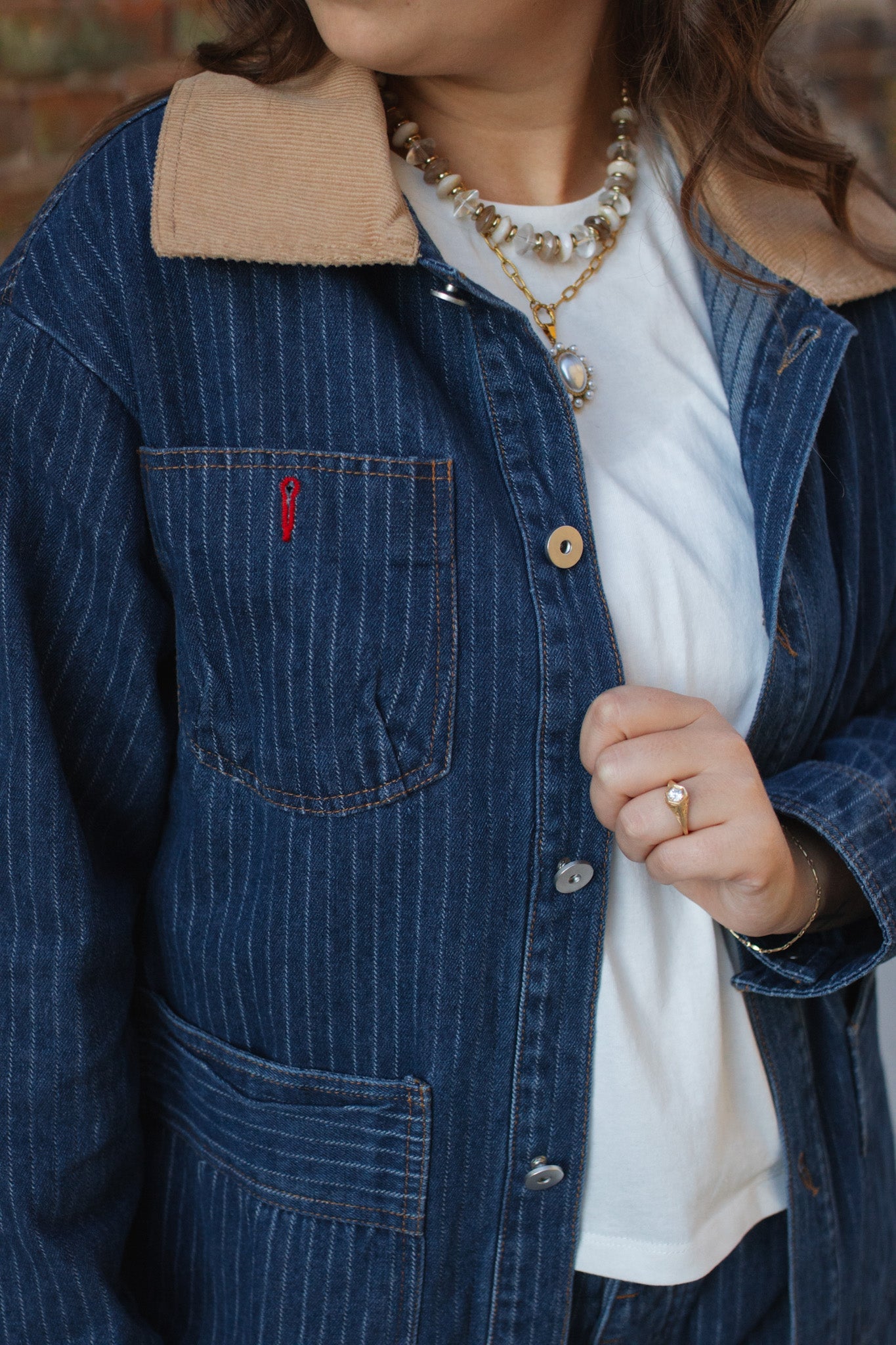 Mila Button Down Denim Barn Jacket
