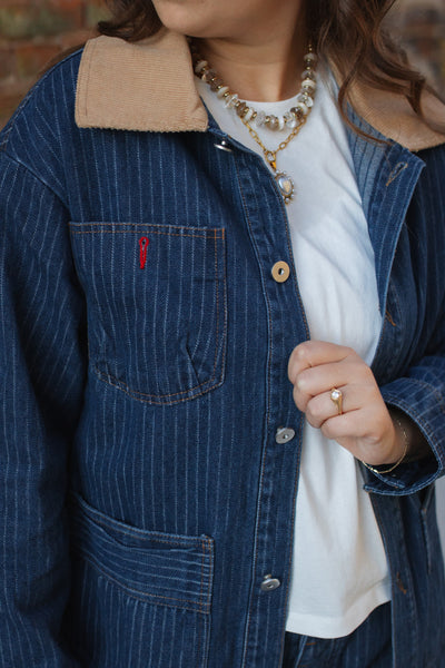 Mila Button Down Denim Barn Jacket